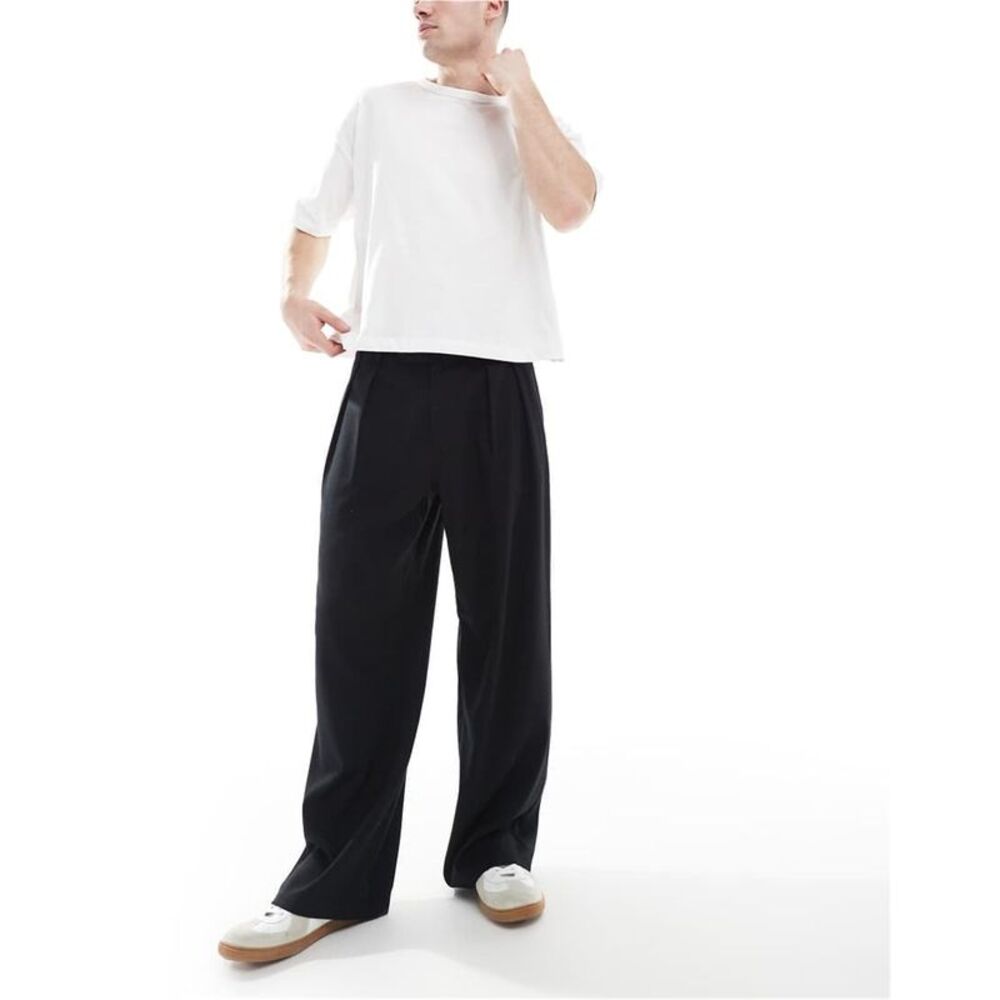Cotton On Mens Super Baggy Pleated Wide Leg Loose Casual Pants, NWT